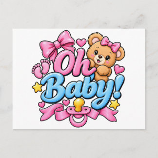 Åh Baby! Bebisens firande design Vykort
