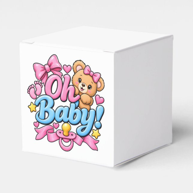 Åh Baby! Bebisens Showerfirande Design Presentaskar (Framsidan Sidan)