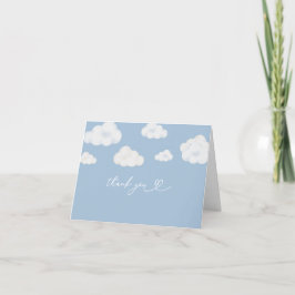 Åh Baby blue Cloud Baby Shower - tackkort