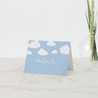 Åh Baby blue Cloud Baby Shower - tackkort