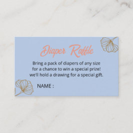 Åh Baby blue Guld Ginkgo Löv Baby Shower Diwer Tilläggskort