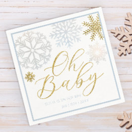 Åh Baby blue soppomskakare Napkins Pappersservett