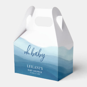 Åh Baby blue vattenfärgsomber Presentaskar