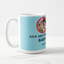 Åh Baby Cat Bild Baby Shower Blå Kaffemugg