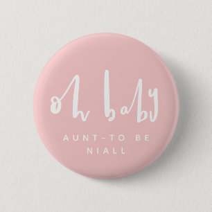 åh baby, chic rosa babydusch knapp