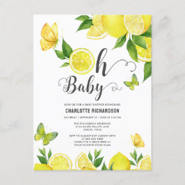 Åh Baby Citrus Lemon Baby Shower-Anpassningsbar bj Vykort