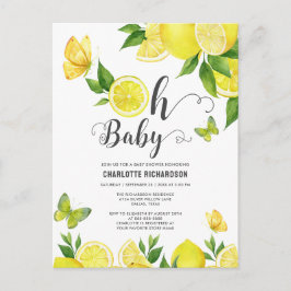 Åh Baby Citrus Lemon Baby Shower-Anpassningsbar bj Vykort