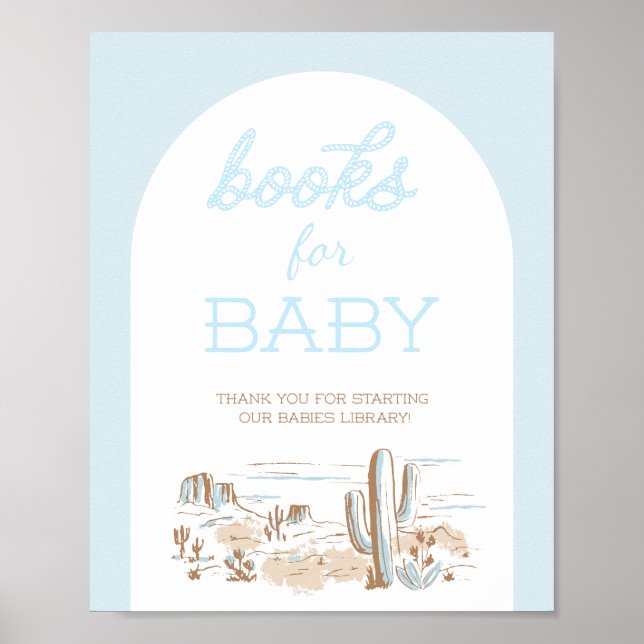 Åh Baby Cowboy Duschböcker för Bebis  Poster (Framsidan)