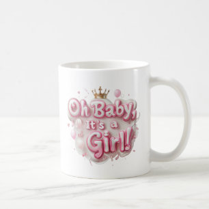 "Åh Baby, det är en flicka!" Magic Reveal Mugg - S