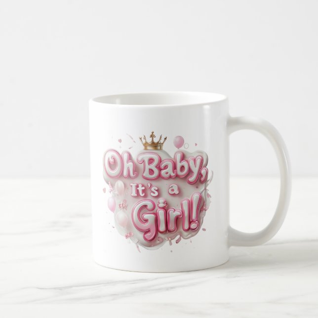 "Åh Baby, det är en flicka!" Magic Reveal Mugg - S (Höger)