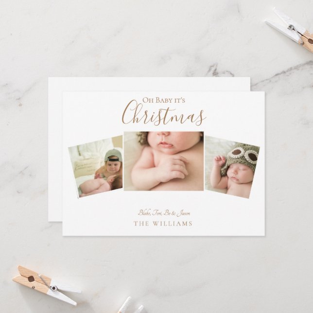 Åh Baby Det är julklapp Photo White II (Fram/Back In Situ)