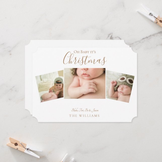 Åh Baby, det är julklappen Photo White Biljett (Fram/Back In Situ)