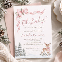 Åh baby det är kallt ute Rosa båge babyflicka show