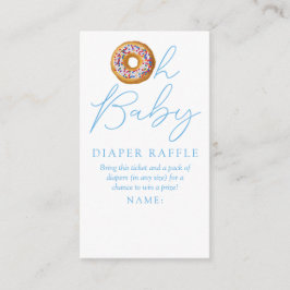 Åh Baby Donut Sprinkle Baby Shower Diaper Raffle E Tilläggskort