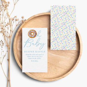 Åh Baby Donut Strössel Baby Shower Blöja Lotteri E Tilläggskort
