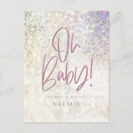 Åh baby! duscha party Glitter gnistra-klasser Vykort