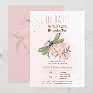 Åh Baby gör en Blommigt av en önskad babyskö I Inbjudningar