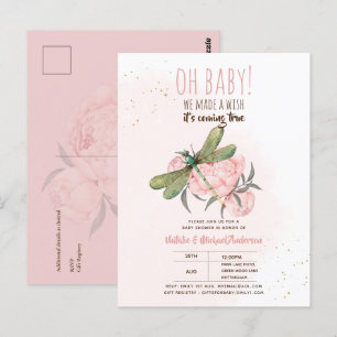Åh Baby gör en Blommigt av en önskad babyskö I Vykort