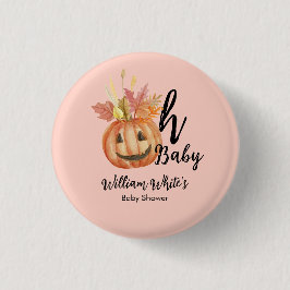 Åh Baby! Halloween Höst Pumpa Löv Baby Shower Knapp