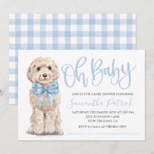 Åh Baby! Inbjudan till Hund Baby Shower för kutym
