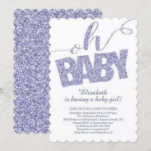 Åh Baby! Inbjudan till modern babydusch i Glitter