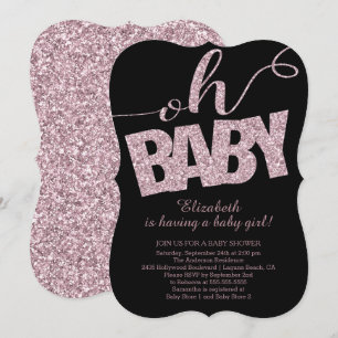 Åh Baby! Inbjudan till modern babydusch i Glitter