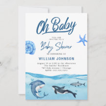 Åh Baby! Inbjudan till Sea & Sea Baby Shower