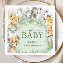Åh Baby Jungle Safari Djur Babyfirande