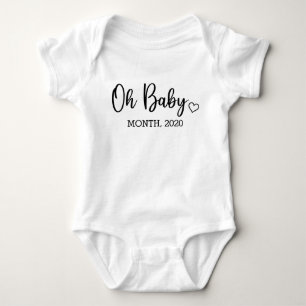 Åh Baby kommer snart Gravid Meddelande T Shirt