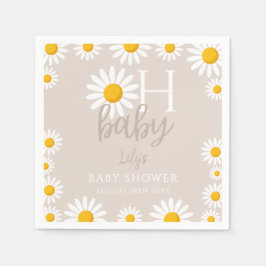 Åh Baby Modern Margareta Könsneutrala Bebis Shower Pappersservett