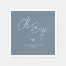 Åh Baby Modern Minimal Dammtor Blå Pojke Babyfiran