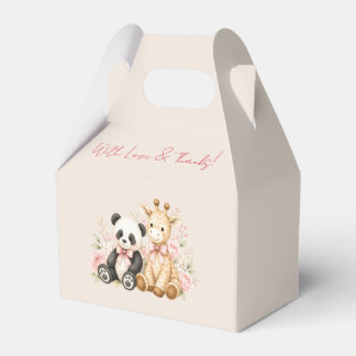 Åh Baby Panda och Giraff Baby Shower Presentaskar