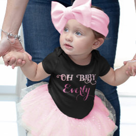 Åh Baby Personlig Rosa Tjejig Tjej Tee
