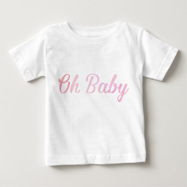 Åh Baby Personlig Rosa Tjejig Tjej Tee Shirt (Framsida)
