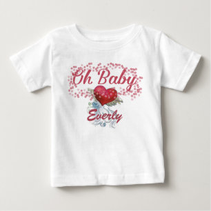 Åh Baby Personligt Flickaktigt Bevingat Hjärtat Bu Tröja