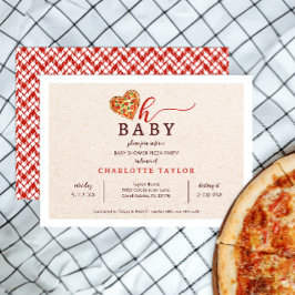 Åh Baby Pizza Baby Shower-inbjudan - Roligt Food-T Inbjudningar