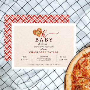 Åh Baby Pizza Baby Shower-inbjudan - Roligt Food-T Inbjudningar