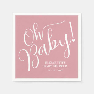 Åh Baby! Rosa Girl Baby Shower Pappersservett