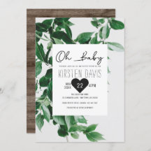 Åh Baby Rustic Land Wood Greenery Baby Shower