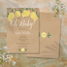 Åh Baby Rustik Boho Citroner Baby Shower