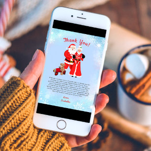 Åh Baby Santa & Mrs. Claus Babyfirande Tack Kort