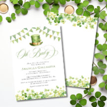 Åh Baby St. Patrick's Day Grön Bebis Shower