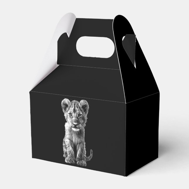 Åh Baby Stor Katt Unge Grå Presentaskar (Framsidan Sidan)
