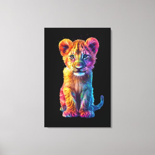 Åh baby stor kattunge  canvastryck (Framsida)