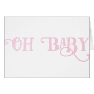 Åh Baby TYPOgrafi Rosa Tjejig Tjej OBS Kort