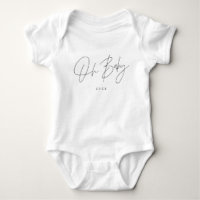 Åh baby typography personlig modern script chic