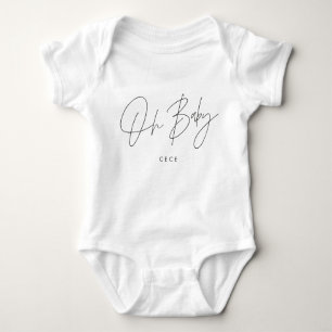 Åh baby typography personlig modern script chic t shirt