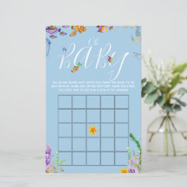 Åh Baby under Sea Baby Shower Bingo Game Flyer