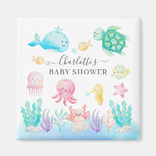 Åh Baby under Sea Baby Shower Magnet