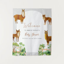 Åh Baby Vintage Öken Lama Coyoute Babyfirande